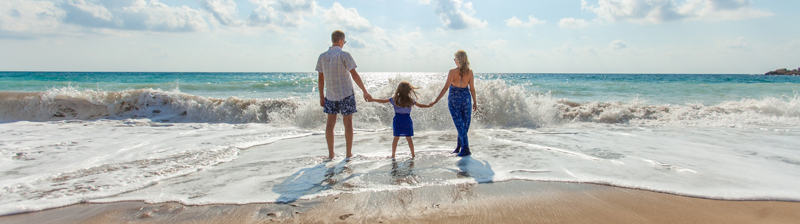 Familie am Strand